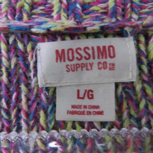 Mossimo Rainbow Knit Crewneck Sweater Cozycore Large - Picture 4 of 6
